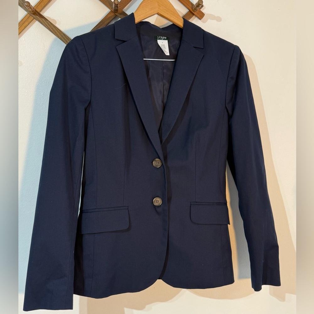 J CREW Blazer Jacket 2 Button Stretch 2 pocket size 6